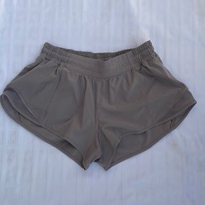 Lululemon gray running shorts size 8